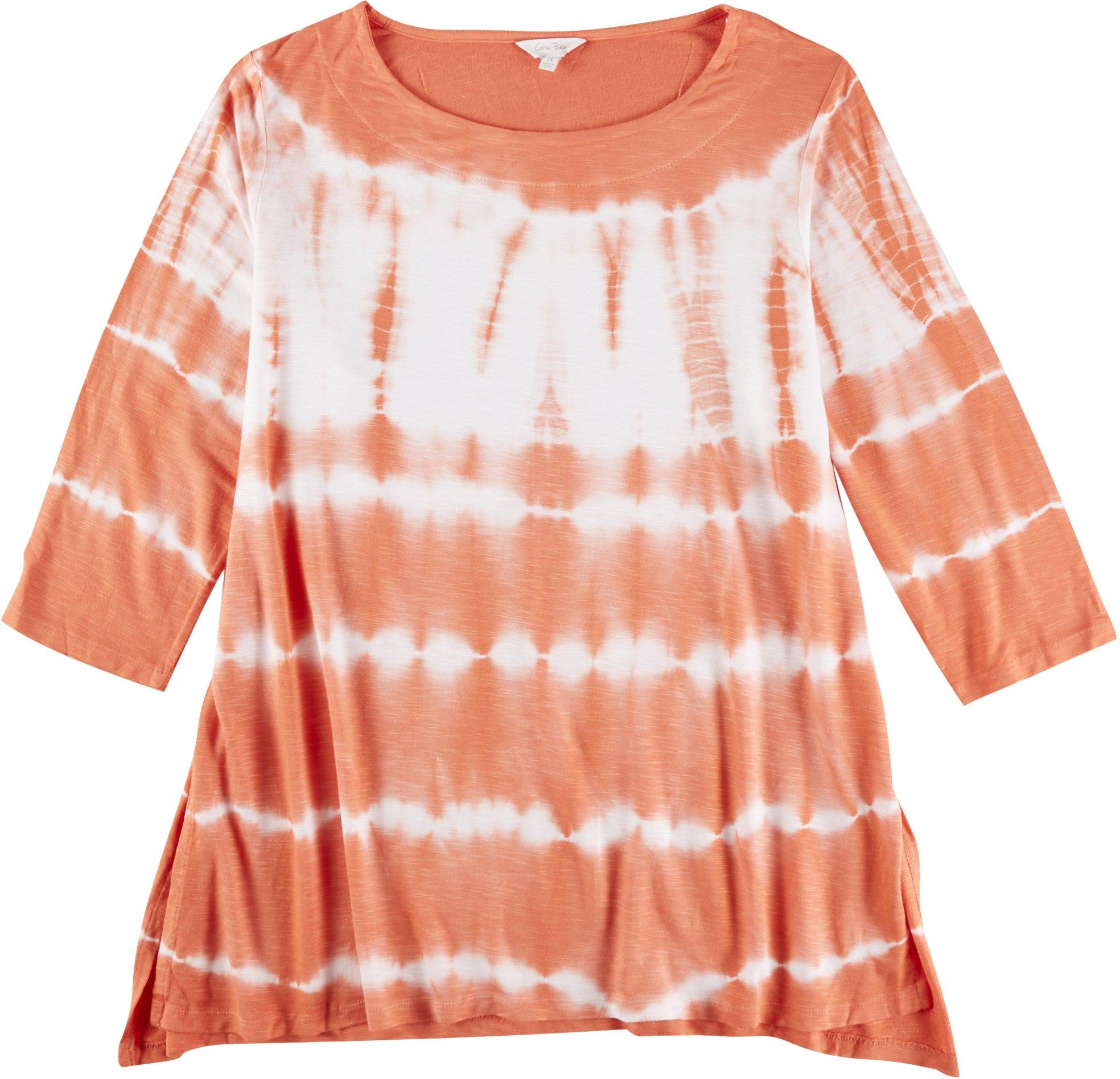 C COABALLA Abstract Composition,Womens Shirt 3//4 Sleeve Casual Tops Tee S-XXL with Paint Strokes and Splashes S